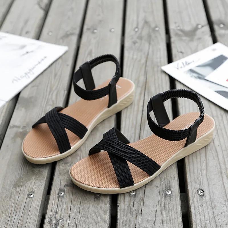 Single Shoes Summer Sandals Women Vintage Flat Sandals Comfortable