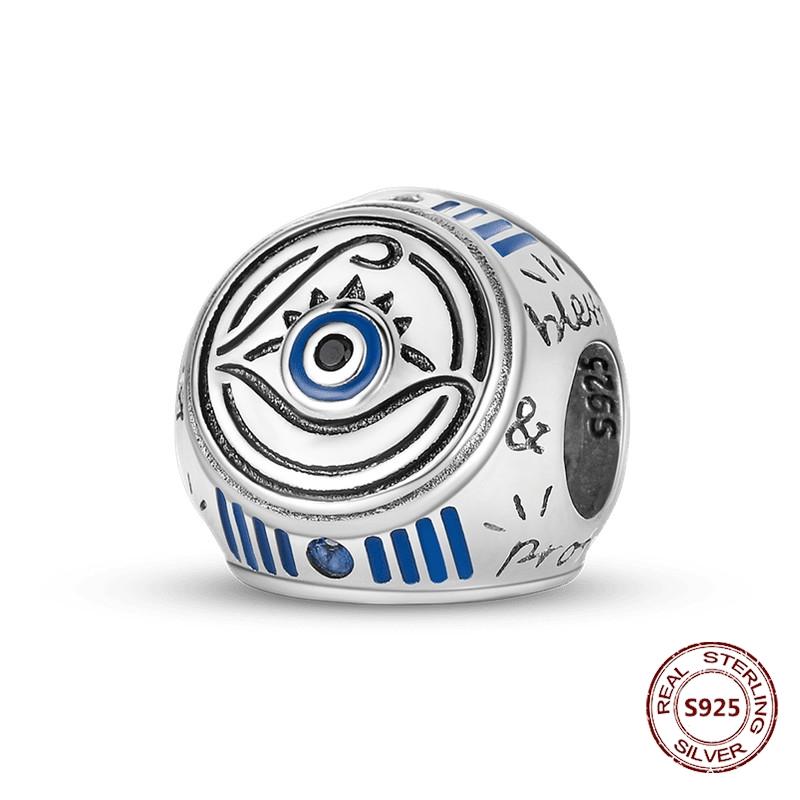 Duivelsogen Bedel 925 koper Originele Hand van Fatima Blauwe Zirkonia Kruis Blauwe Ogen Bedels Past Armband DIY Maken Zirkonia Cadeau