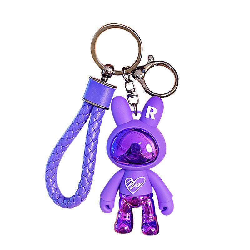 Cartoon Cooles Elektrisches Licht Kaninchen Schlüsselanhänger Anhänger Cartoon Paar Auto Tasche Anhänger Kleines Geschenk Schlüsselanhänger
