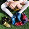 Augstas kvalitātes zelta bērnu futbola apavi Futsāla apavi ar zemu āķa cilpu bērniem Viegli pretslīdes futbola apavi zēniem