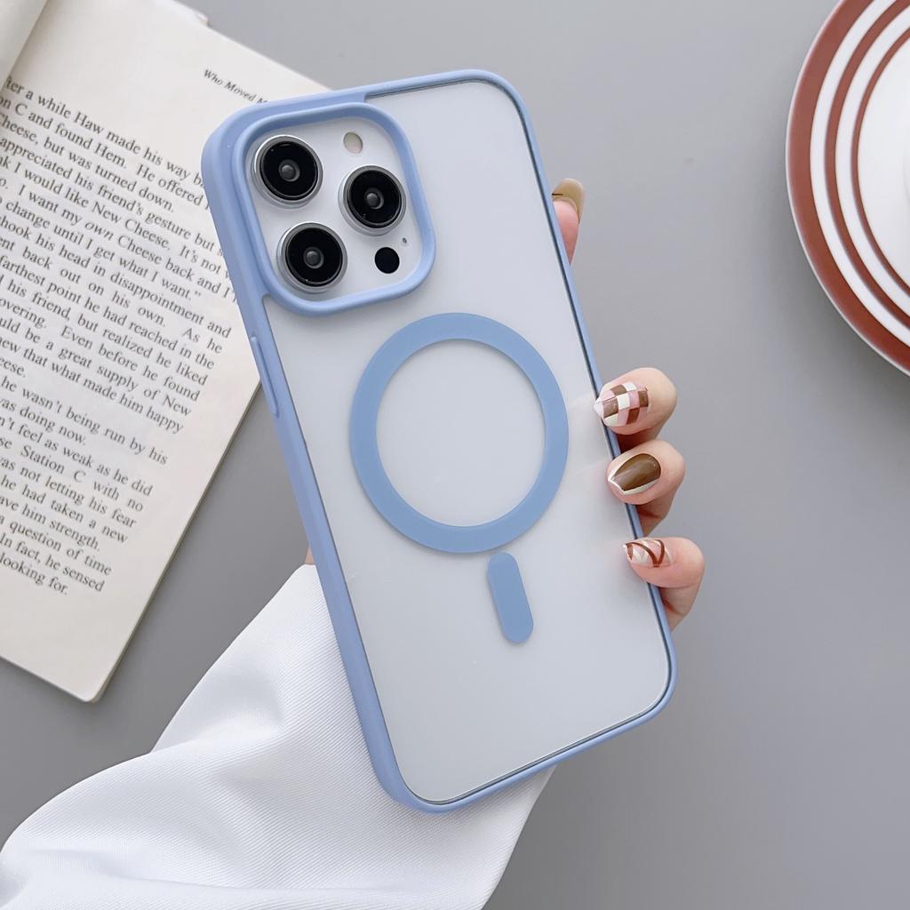 Bunte Transparente Für Magsafe Magnetische Kabellose Ladehülle für iPhone 15 14 13 11 12 Pro Max Mini XR Xs Harte Acrylhülle