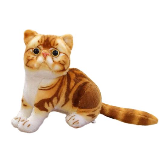 Simulated Kitten Plush Doll Lifelike Stuffed Animal with Air-Purifying Bamboo Charcoal Skin-friendly Cat Plushies Gifts for Girls Boys