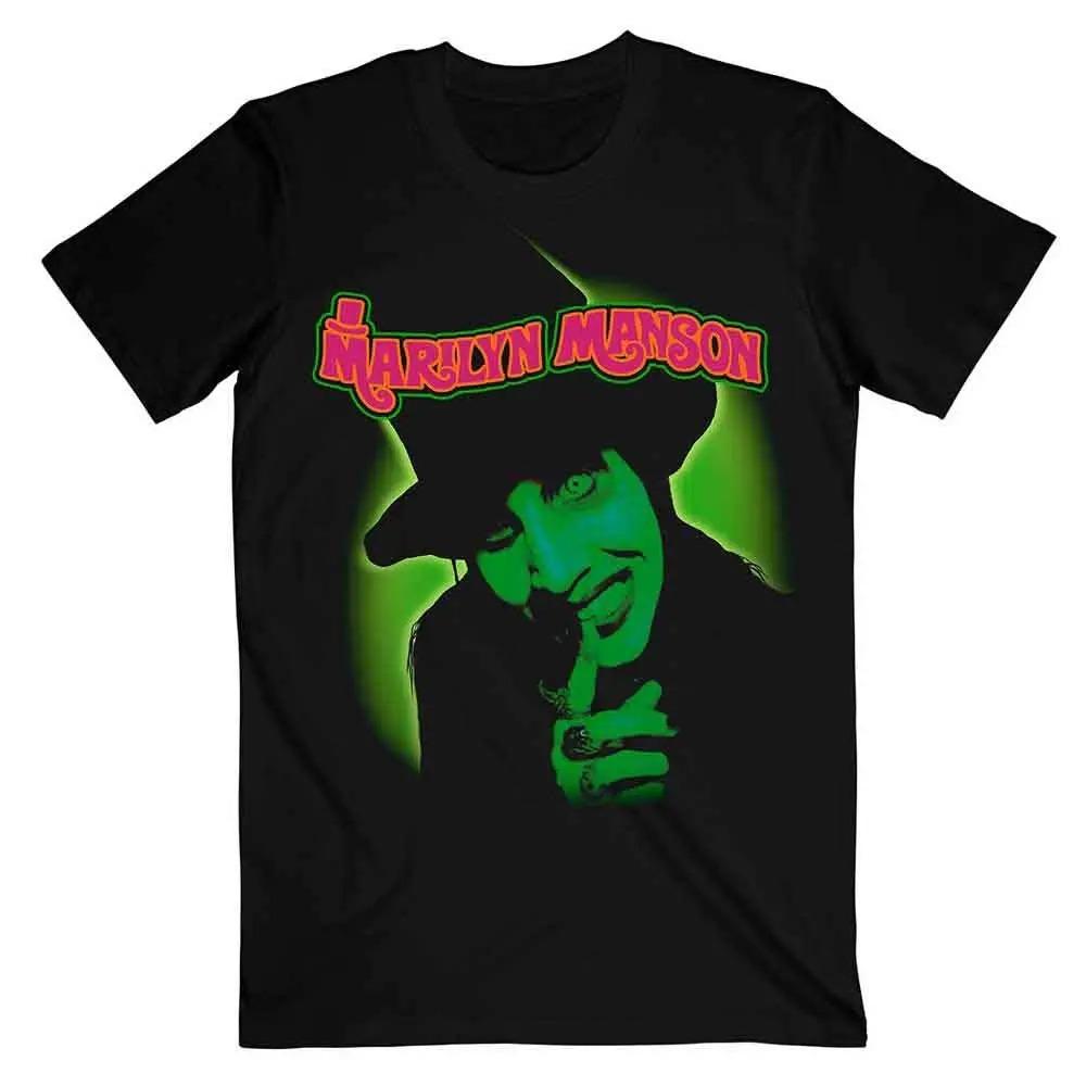 Marilyn Manson Kapela Psychic Horns grafika 2026 Tričko Bavlna Unisex Pánske Dámske Tričko Y2k Oversized Vintage Tričko Darčeky pre Fanúšikov