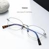 Women's Ultralight Titanium Cat Eye Glasses, Fashionable Polygon Design, Anti-Blue Light, Prescription-Ready.