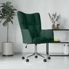 Vidaxl Armchair, Dark Green, Upholstered In Velvet