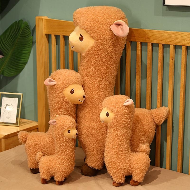 Neues Alpaka-Puppenkissen, großes Stofftier, niedliche Puppe, Lammpuppe, Kindergeschenk