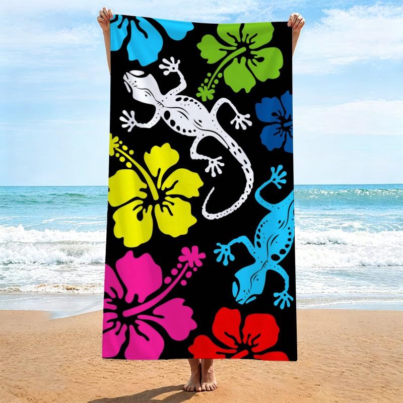 Ultra Absorbent Quick Dry Microfiber Beach Towel With Large Floral Print 70x140cm Portable Bath Pool Travel