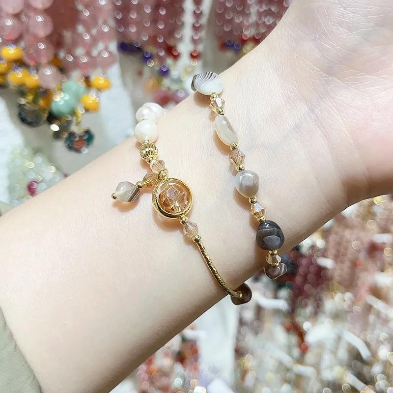 Women Freshwater Pearl Bracelet Irregular Stone Bead Jewelry Accessories