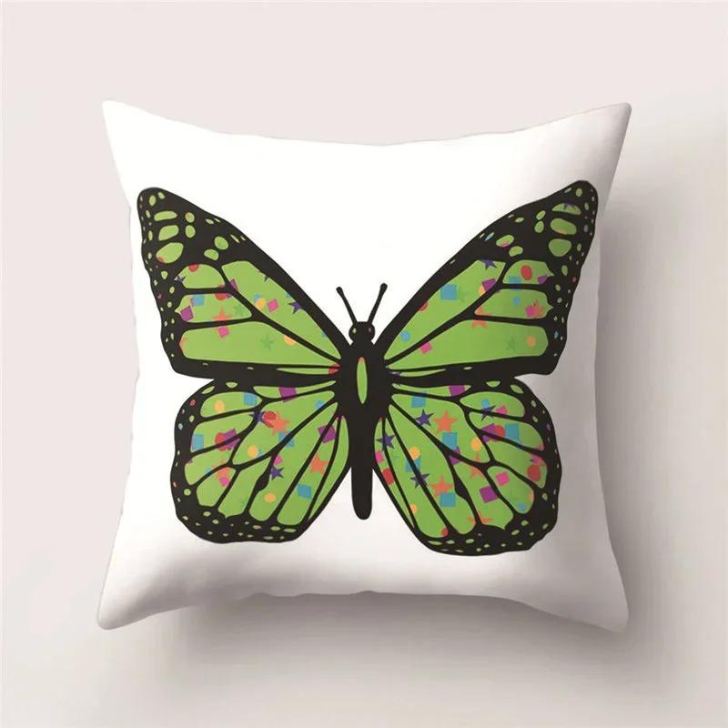 Decorative Home Pillows Retro Butterfly Soft Throw Pillow Cover For Living Room For Sofa Couch Cushion Cover X Pillow 89P