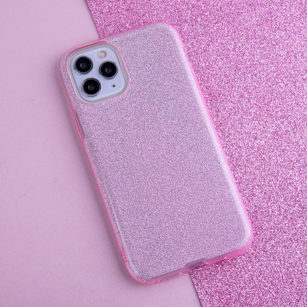 Nakładka Glitter 3W1 Do Xiaomi Redmi Note 10 4G / 10S Różowa
