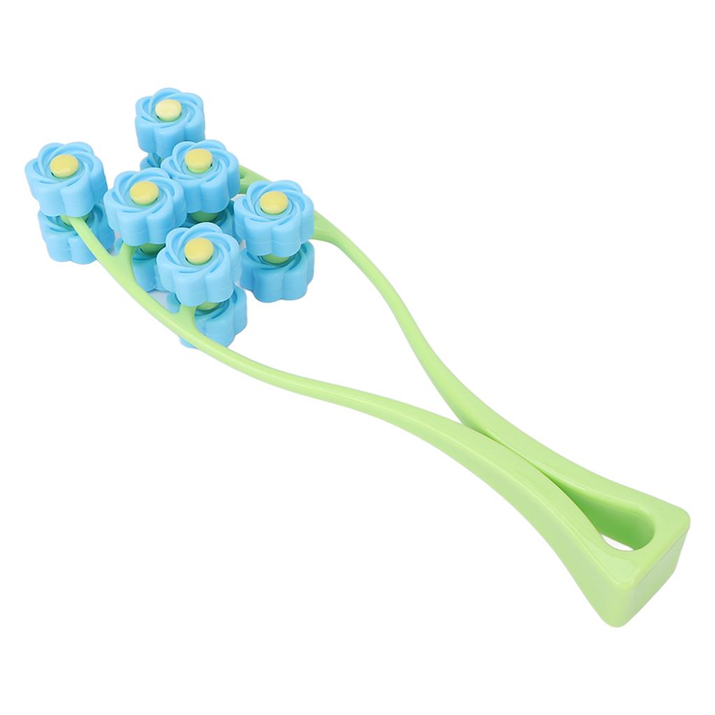 Face Roller Multiple Rollers Concave Convex Particles Comfortable Handle Multiple Rollers V Shaped Face Massager