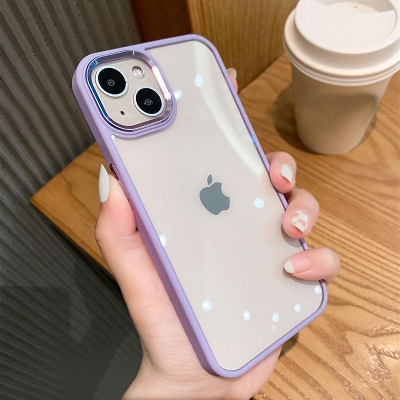 Luxury Transparent Shockproof Case For Iphone 14 13 12 11 Pro Max X Xr Xs Metal Camera Protection Candy Soft Frame Clear Cover