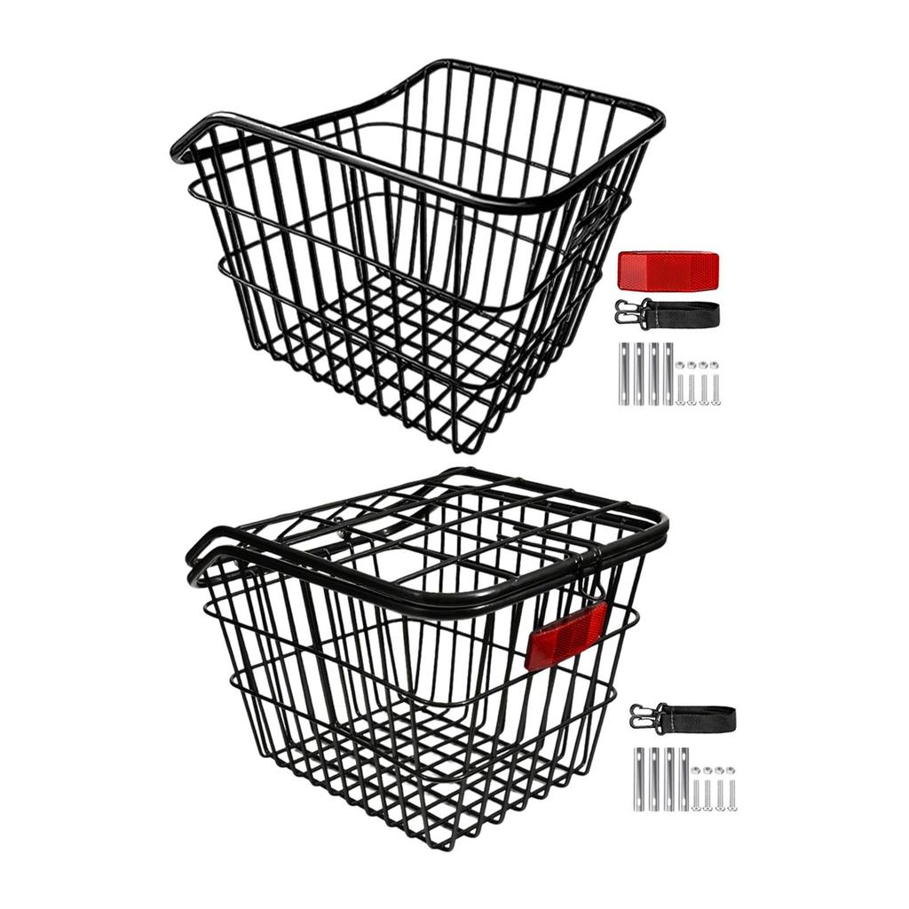 Bicycle Basket Easy Installation Rear Bike Basket Versatile Repair Part for Outdoor Commuting