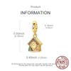 Golden Bell Charm Bead Charms Copper Can Be Opened and Closed Dangle Pendant Compatible With Bangle Bracelets Necklaces Do It Yourself Jewellery