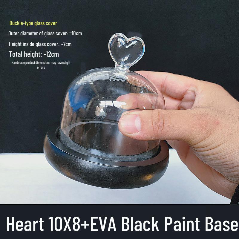 Round Dustproof Eternal Flower Display Stand with EVA Anti-Shedding Base and Rubber Ring