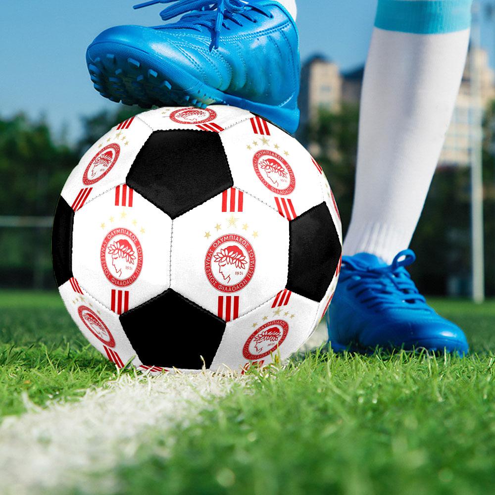 1PC Olympiacos Poster Size 5 Soccer Ball PrahaIndoor Soccer Ball Colorful All Ages Machine Stitched PVC Competition Ready Durable High-Bounce