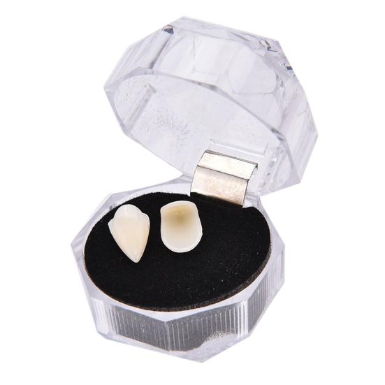 2Pcs False Fangs Exquisite No Smell Resin Fangs Cosplay Props for Halloween