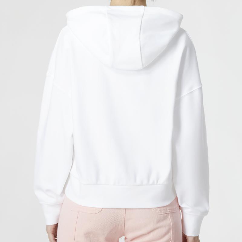 adidas Moletom Essencial com Logo em Relevo Feminino Branco HY2818