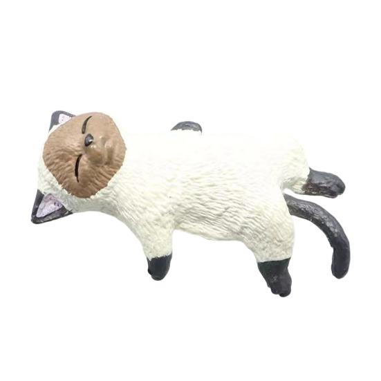 Ornement de Voiture Léger Mini Figurine de Chat Décoration d'Écran d'Ordinateur Bureau Accessoires de Tableau de Bord de Voiture