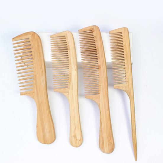 Natural Bamboo Wide Tooth Hair Comb for Women Men Anti-Static Afro