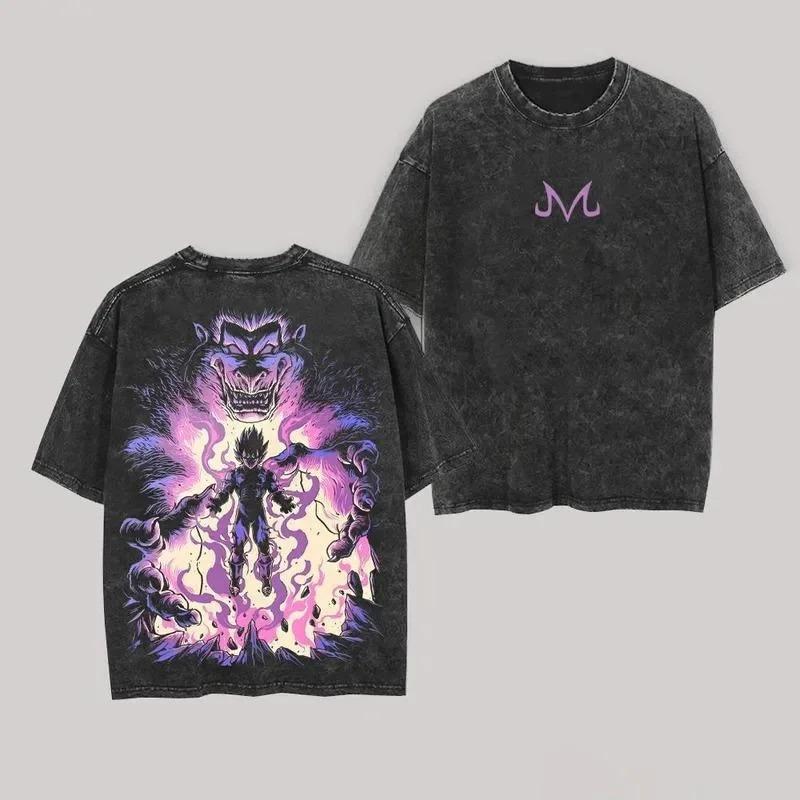 Anime Dragon Ball Cosplay Πλυμένο T-Shirt Βαμβακερό Κοντομάνικο Φαρδύ Μεγάλο Casual Αθλητικό Γυμναστικής T-Shirt Ανδρικά Ρούχα Harajuku