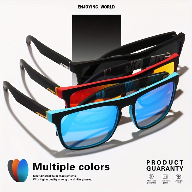 3er-Pack klassische polarisierte Sonnenbrillen für Herren, quadratisch, Vintage, Autofahren, farbige Graffiti-Sonnenbrille mit verspiegeltem Beinrahmen, Wandern, Angeln, Outdoor-Aktivitäten