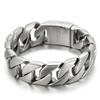 Europese en Amerikaanse tijmensen mode-persoonlijkheid eenvoudige en elegante titanium stalen herenarmband
