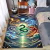 Fantasy Dragon Pattern Carpet with Moonlit Sky and Colorful Dragons. Suitable for Use As an Anti-slip for Living Room Bedroom Sofas