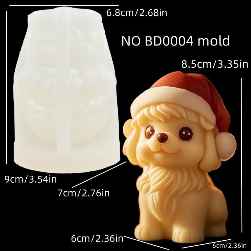 Elegant Fox Shape Candle Mold Silicone Mold Cute Eyes Closed Little Fox Scented Candle Mould Cute Fox Resin Plaster Cement MoldS