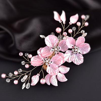Pearl Flower Hair Clips Elegant Headwear For Women Precious Jewels Bridal Wedding Hair Accessories