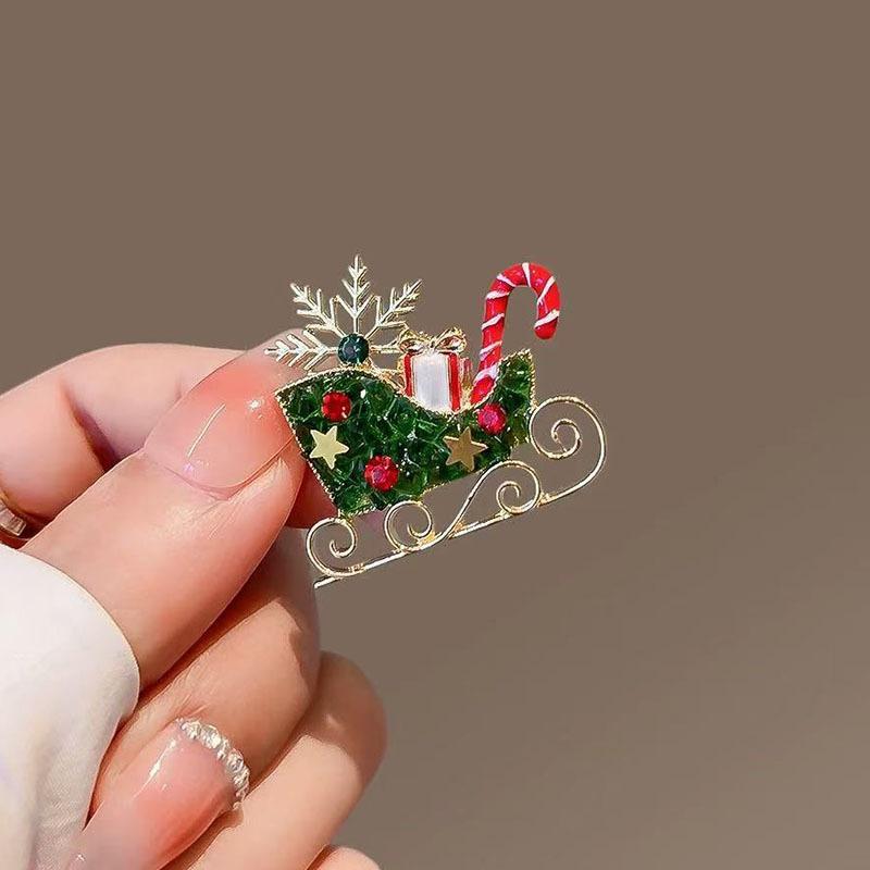 Exquisite Rhinestone Christmas Tree Brooch Faux Pearl Accents Perfect For Holiday Parties Daily Wear Fashion Accessory