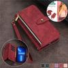 Lanyard Flip Leather Phone Case for XiaoMi 14T 13T 11T 12T POCO X5 X3 NFC RedMi Note 14 Pro Plus 13 12 11 10 Zipper Wallet Cover