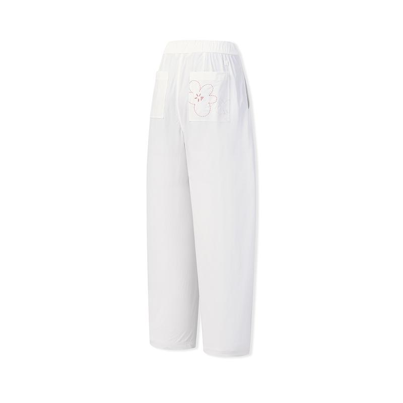 Fila Golf Series Fashion Simple Sports Golf Versatile Loose Woven Casual Pants Women Bottoms Jade-White A11W625815FWT