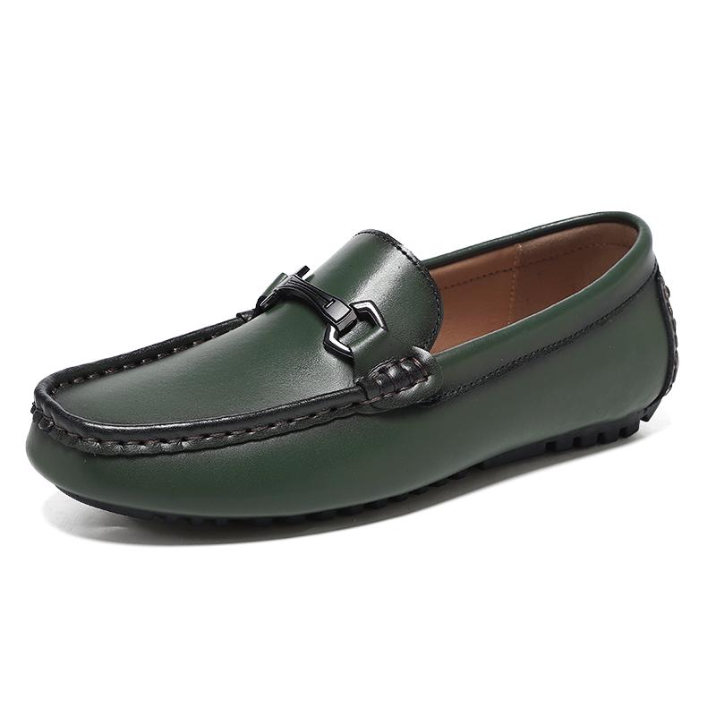 Men's Soft Sole Leather Moccasins Breathable Cowhide Loafers with Flexible Ergonomic Design & Non-Slip Outsole for Daily Comfort