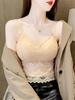 Women Lace Backless Crossover Camisole With Padded Support For Spring Fashion