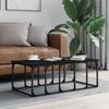 Vidaxl Coffee Table, Black, 100X50X35.5 Cm, Wood-Based Material