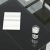 Garden Dining Table Black 80 X 80 X 74 Cm Steel and Glass