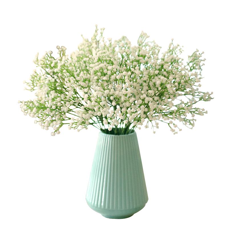 90 Heads 52cm Babies Breath Artificial Flowers Plastic Gypsophila DIY Floral Bouquets Arrangement for Wedding Home Decoration