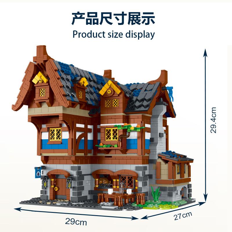 Moc-70187 Superior-Grade Middle Superior-Grade Ages Tavern First-Class Inn High-Standard Construction-Set Assembly-Bricks Construction Pieces