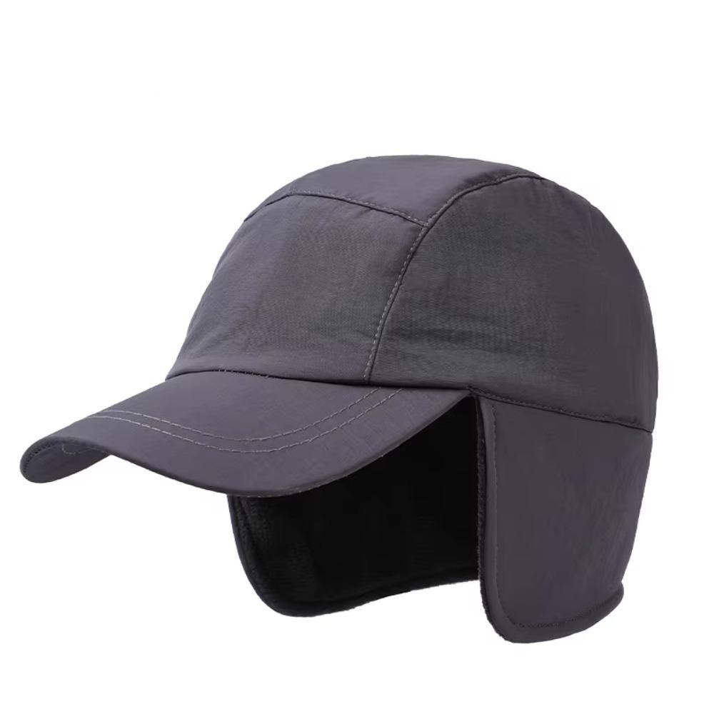 Casual Warm Winter Baseball Cap Ear Protection Waterproof Earmuffs Hat for Men 56-60cm Thick Hiking Bonnets Ski