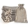 30 Pack Burlap Bag, 5 Color Burlap Bag With Ribbon Drawstring, Reusable Linen Bag For Wedding Jewelry Storage H