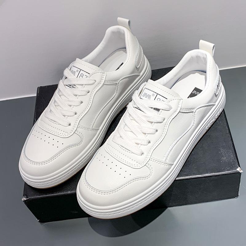 Echt Leer Platte Zool Witte Schoenen Dames Nieuwe Stijl Student Alles-match Casual Sport Schoenen Trend