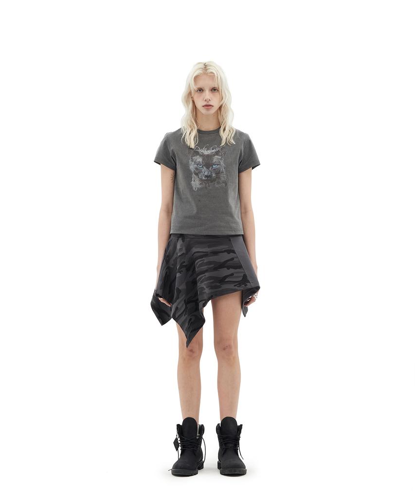 Depeugameoncheu Cat Ava T-Shirts [Charcoal]