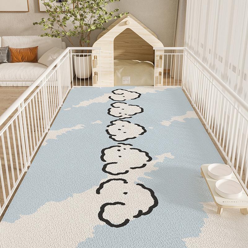 Cartoon Letter Bone Pet Playpen Mat Waterproof Non‑Slip Stain‑Resistant Easy‑Clean Large Pad For Dog Cat Indoor Playpen
