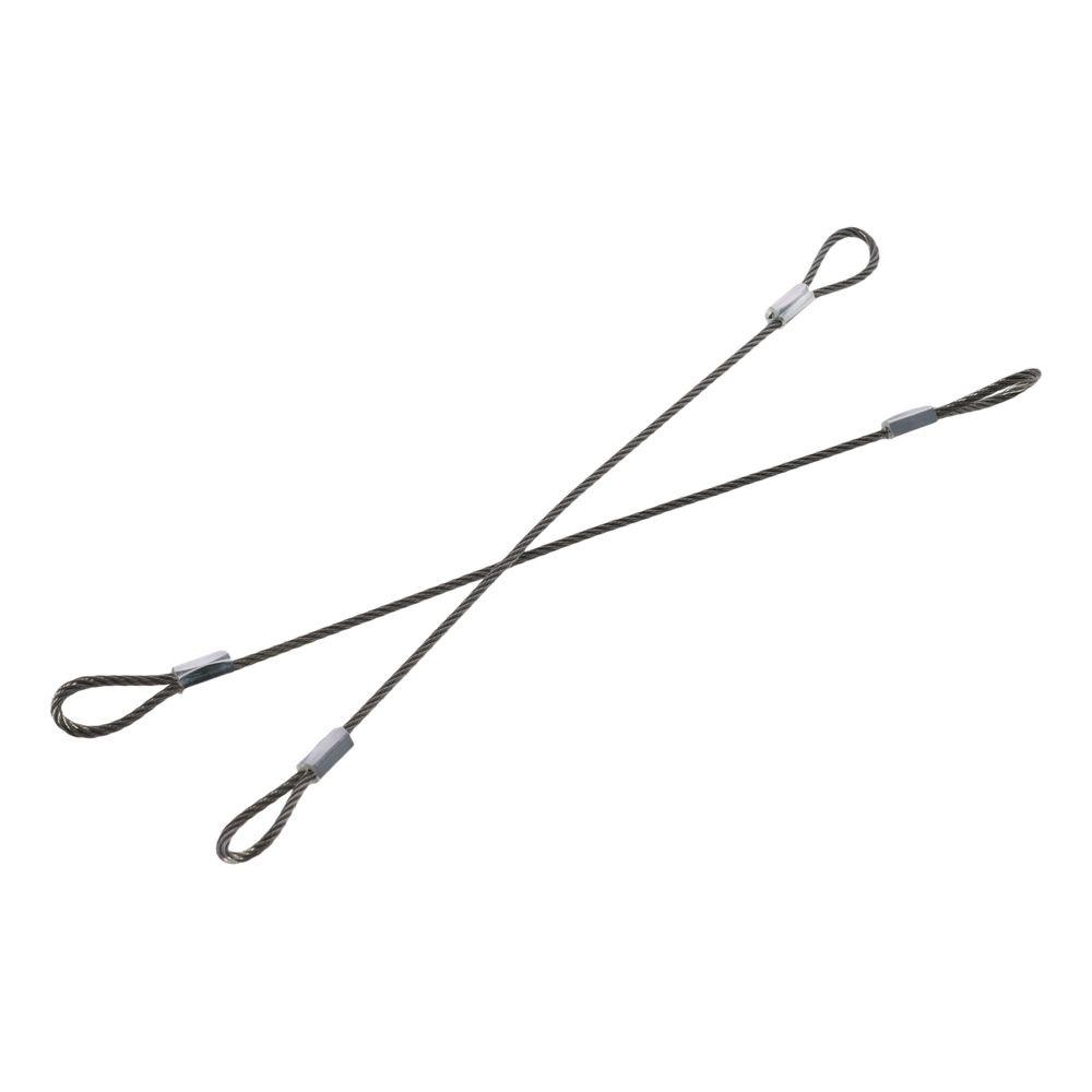 Duurzaam 20cmx2mm Veiligheidskabel Draad Roestvrij Staal Zilver Podiumverlichting Touw Dubbele Lus Dagelijks