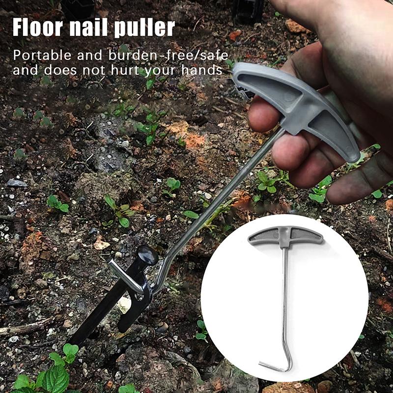 1 Stück Outdoor Tragbarer Zeltnagelzieher Legierung Zieher Perfekt für Bodenplanen, Camping, Pavillon Zeltzubehör Gartenwerkzeuge