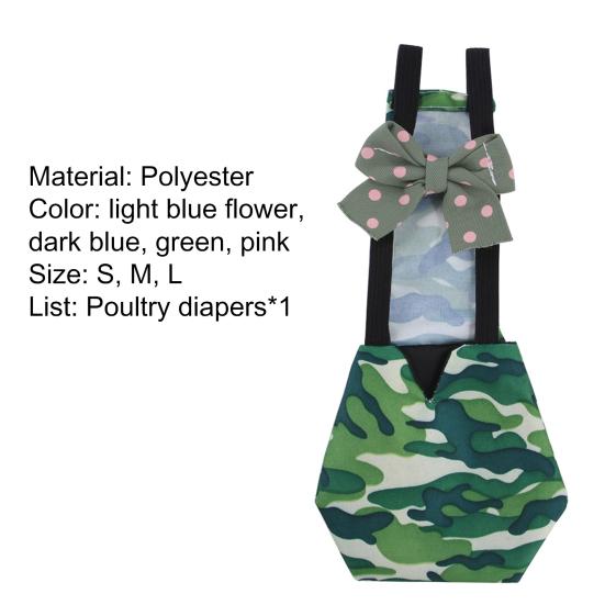 Goose Clothes Printing Waterproof Washable Poultry Chicken Cloth Diapers with Bow Tie for Farm