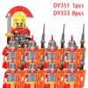 Medieval Military Series Action Figures Building Blocks Roman Centurion Empire Castle Knight Soldier Movie Characters Bricks Toy