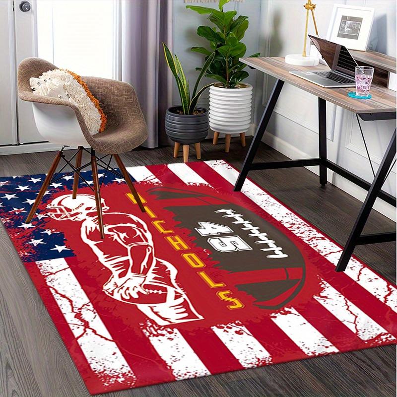 Office Carpet American Football Player Design with "NICHOLS 45" On Sofa Rug, Chair Mat Protectiona30