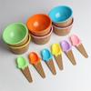 Ensemble Bol Cuillère Durable Cadeaux Bol à Glace Cuillère Joli Dessert DIY Bol à Glace Outils à Glace